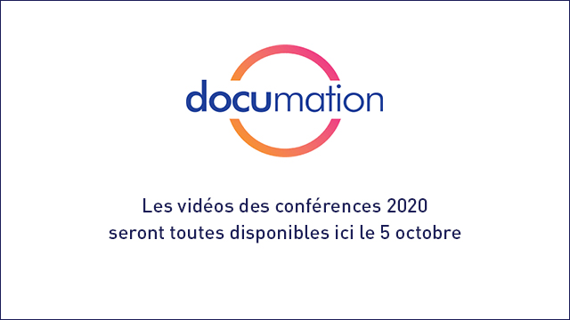 Vidéos des conférences saloon Documation 2020